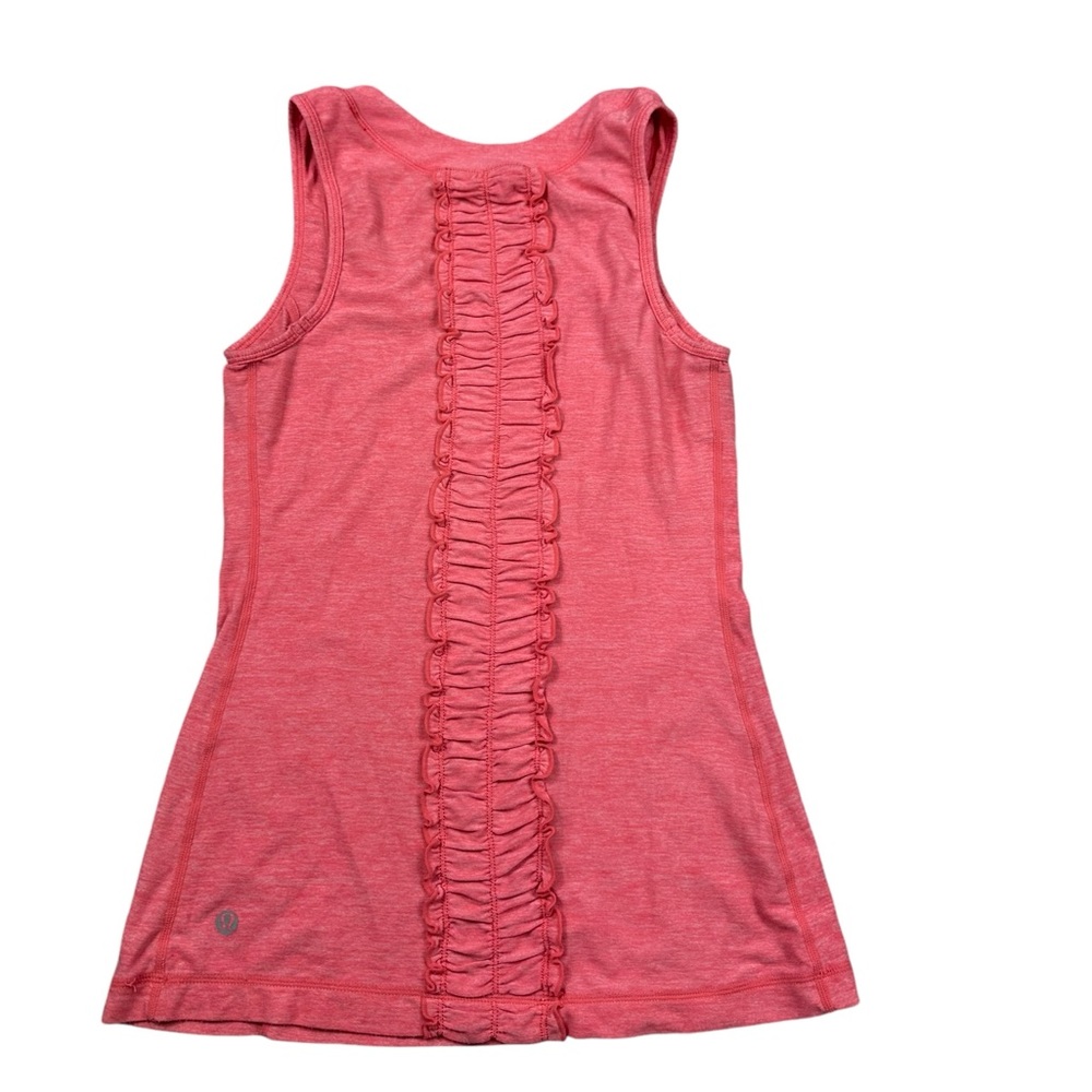 LULULEMON: Run Free Ruffle Back Tank in Watermelon Color -Size 6 - Picture 2 of 10
